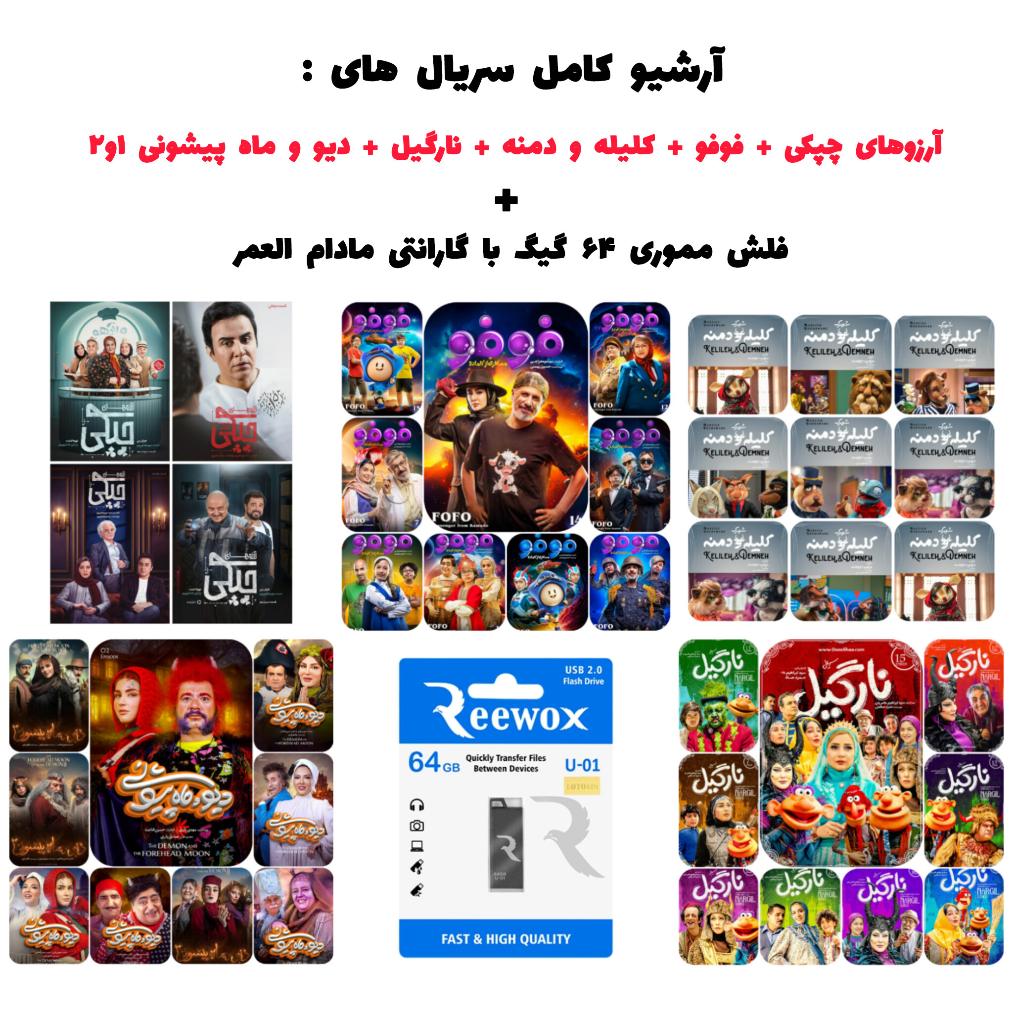 آرشیو کامل سریال‌های ایرانی روی فلش مموری